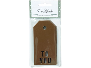 Zawieszki do prezent�w TO YOU z�oty, 5x10cm, papier 300g, 15szt, Edycja Limitowana (1+1)