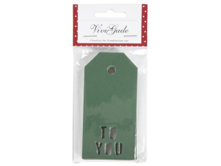 Zawieszki do prezent�w TO YOU zielony, 5x10cm, papier 300g, 15szt, Edycja Limitowana (1+1)