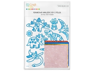 PIANKOWE NAKLEJKI DIY Z FOLI� - DINOZAURY, 10 SZT.