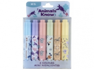 Zakre�lacze mini Animals Planet, 6 kol., Happy Color