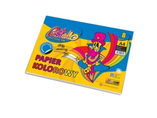 Zeszyt papier�w kolorowych A4 samoprz. PASTELLO