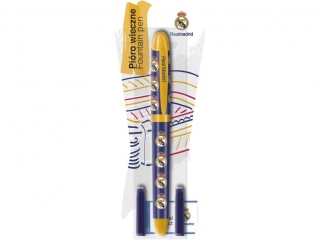 Pi�ro wieczne REAL MADRID + 2 naboje atramentowe - 1+2 szt. blister  [opakowanie=24szt]