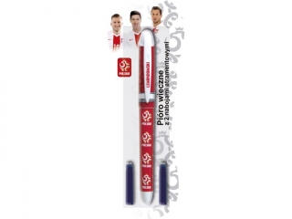 Pi�ro wieczne PZPN + 2 naboje atramentowe - 1+2 szt. blister  [opakowanie=30szt]