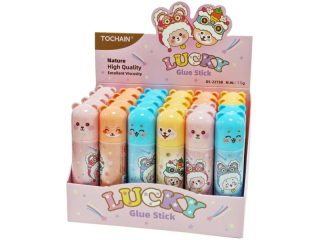 Klej w sztyfcie Lucky, 15g, PVP, TOCHAIN [opakowanie=24szt]