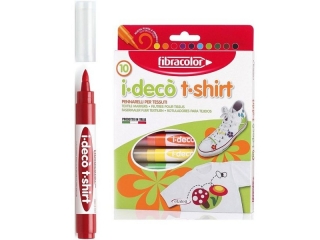 Mazaki dekoracyjne do tkanin FIBRACOLOR I-Deco T-Shirt x10 Du�e
