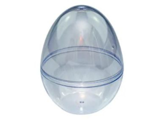 Akrylowe jajko stoj�ce rozmiar: 90mm x 120mm  kolor: transparentny opakowanie: 5 szt