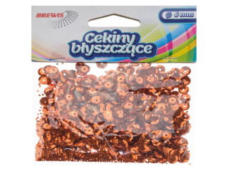 Cekiny b�yszcz�ce rozmiar: 6mm waga: 10g kolor: miedziany