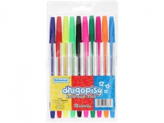 D�ugopisy fluo SCHEMAT 10 kolor�w 8874