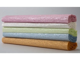 Bibu�a marszczona HAPPY COLOR 25x200cm, mix per�owy, 5 rolek, 5 kol.