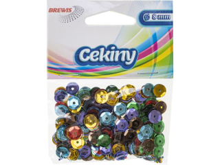 Cekiny b�yszcz�ce rozmiar: 6mm  waga: 10g kolor: mix