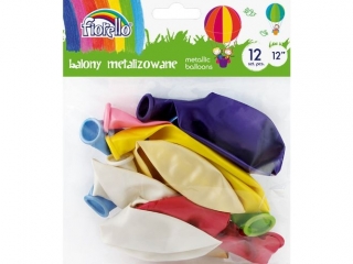 Balony FIORELLO 12" METALIC mix kolor�w 12szt.
