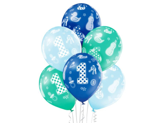 Balony BN06-190 - 1 urodziny ch�opca - op. 6 szt. PROM