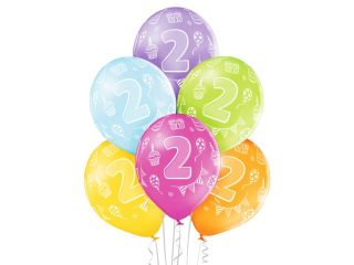Balony BN06-192 - 2 urodziny - op. 6 szt. PROM