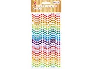 D�ety JET-1268 kryszta�ki samoprzylepne, mix kolor�w, rozm. 6mm
