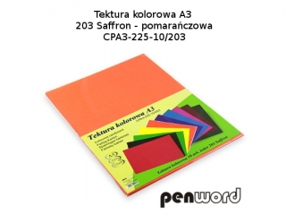 BRYSTOL/TEKTURA KOL. A3 203 SAFFRON/POMARA�CZOWA CPA3-225-10 (SZPSH)
