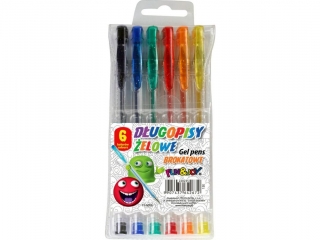 D�ugopisy �elowe brokatowe FUN&JOY  6 kolor�w