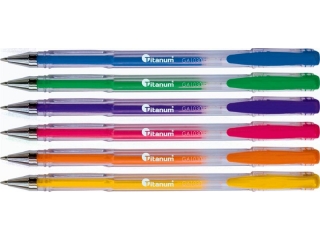 D�ugopisy �elowe fluo TITANUM 6 kolor�w GA1030