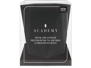 Przybornik na biurko CZARNY Academy