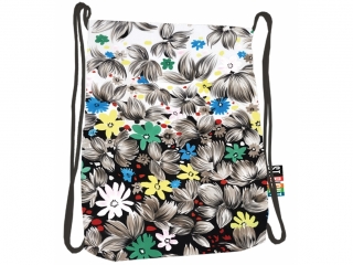 PLECAK NA SZNURKACH STRIGHT SO-11 FLOWERS BLACK