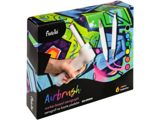 Airbrush zestaw spray: pistolet + markery Fiorello GR-8900N