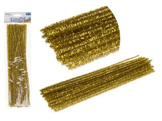 Druciki kreatywne metalizowane  d�ugo�� : 30  cm  ilo�� : 40 szt kolor: jasny z�oty metalizowany