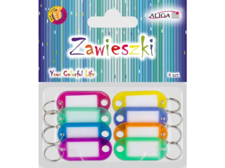 Zawieszki do kluczy PH-2768 mix kolor�w, rozm. 5x2cm, op. 8szt.