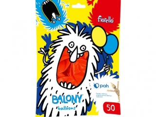 BALONY 12" METAL CZERWONY Fiorello 50 szt.