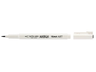 Cienkopisy TOMA Manga 4 konc�wki 0, 03mm/03, mm/1, 0mm/brush - brush [opakowanie=4szt]TO-346 brush