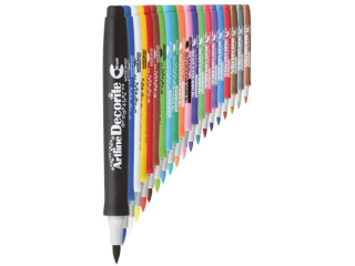 Marker permanentny ARTLINE DECORITE BRUSH ko�c�wka p�dzelkowa - mix [opakowanie=30szt]