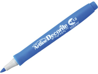Marker permanentny ARTLINE DECORITE ko�c�wka okr�g�a 1, 0mm - niebieski [opakowanie=12szt]