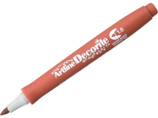Marker permanentny ARTLINE DECORITE ko�c�wka okr�g�a 1, 0mm - br�zowy [opakowanie=12szt]