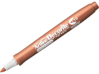 Marker permanentny ARTLINE DECORITE ko�c�wka okr�g�a 1, 0mm - br�zowy metaliczny [opakowanie=12szt]