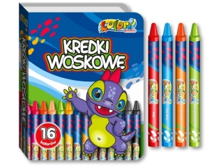 PENMATE KOLORI PREMIUM KREDKI WOSKOWE DINO 16 KOLOR�W W ETUI