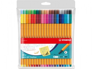 Cienkopis STABILO point 88 etui z zawieszk� 40 szt. 8840-1 [opakowanie=5szt]
