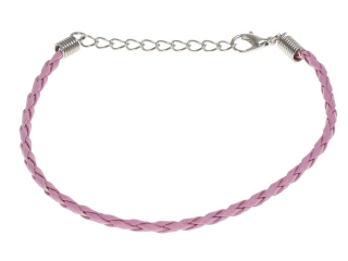 Bransoletka z zapi�ciem grubo��: 3 mm  d�ugo�� : 18  cm  kolor: r�owy
