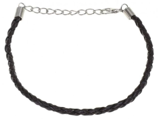 Bransoletka z zapi�ciem grubo��: 3 mm  d�ugo�� : 18  cm  kolor: czarny
