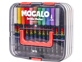 Marker akrylowy Mocalo p�dzelkowy, 48 kolor�w w skrzynce, MG