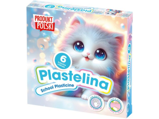 Plastelina szkolna Kotki 6 kolor�w [opakowanie=10szt] (CEN+3%)