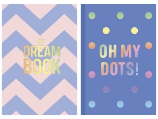 Brulion A5 80k. ASTRA kremowy papier, "Oh my dots", kratka