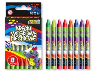 PENMATE KOLORI PREMIUM KREDKI WOSKOWE NEONOWE DINO 8 KOLOR�W