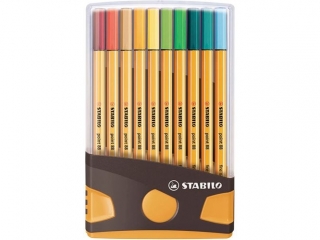 Cienkopis STABILO point 88 ColorParade pude�ko 20 szt. (antracytowo-pomara�czowe) 8820-03-05 [opakowanie=5szt]