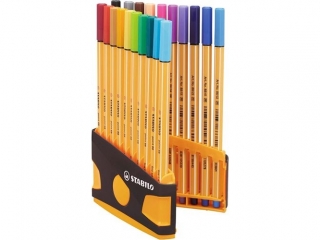 Cienkopis STABILO point 88 ColorParade pude�ko 20 szt. (antracytowo-pomara�czowe) 8820-03-05 [opakowanie=5szt]