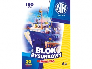 Blok rysunkowy A3 20k. ASTRA 120g