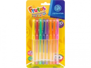 D�ugopisy �elowe zapachowe ASTRA FRUTOS - 8 kolor�w  [opakowanie=24szt]