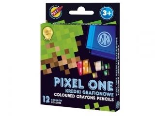 Kredki z glinki kaolinowej ASTRA Pixel One 12 kolor�w