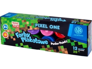 Farby plakatowe ASTRA 12 kolor�w 20ml - Pixel One