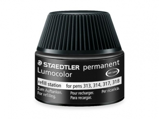 Atrament do Lumocolor�w, permanent, czarny, Staedtler [opakowanie=4szt]