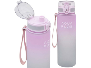Bidon AQUA PURE by ASTRA 600 ml - pink/grey  [opakowanie=12szt]