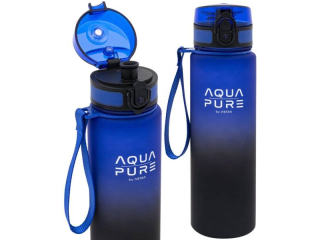 Bidon AQUA PURE by ASTRA 600 ml - blue/black  [opakowanie=12szt]