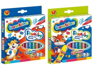 Flamastry brokatowe BAMBINO 12 kolor�w
